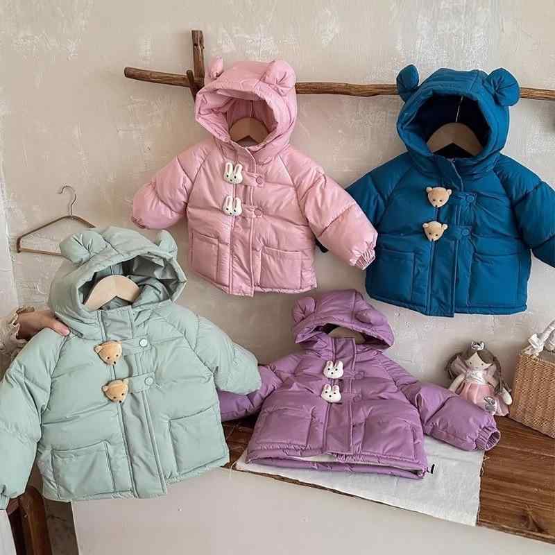 ベビー服 男女兼用 ダウン風ジャケット 中綿 コート 防寒 幼児 子供 冬 厚手 ポリエステル 高襟 ピンク系 ブルー 青 紫 グリーン 80 90 100 110 120