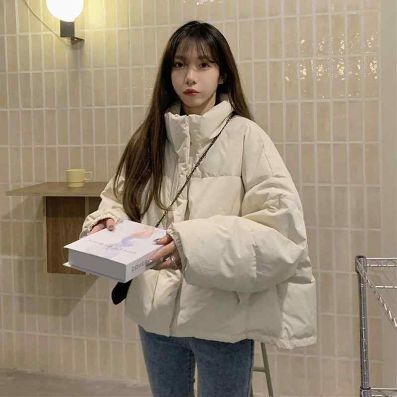 コート レディース 秋冬 ショート 中綿 ジャケット 韓国風 ゆったり アウター 厚手 あったか ポリエステル ブラック アイボリー ブルー