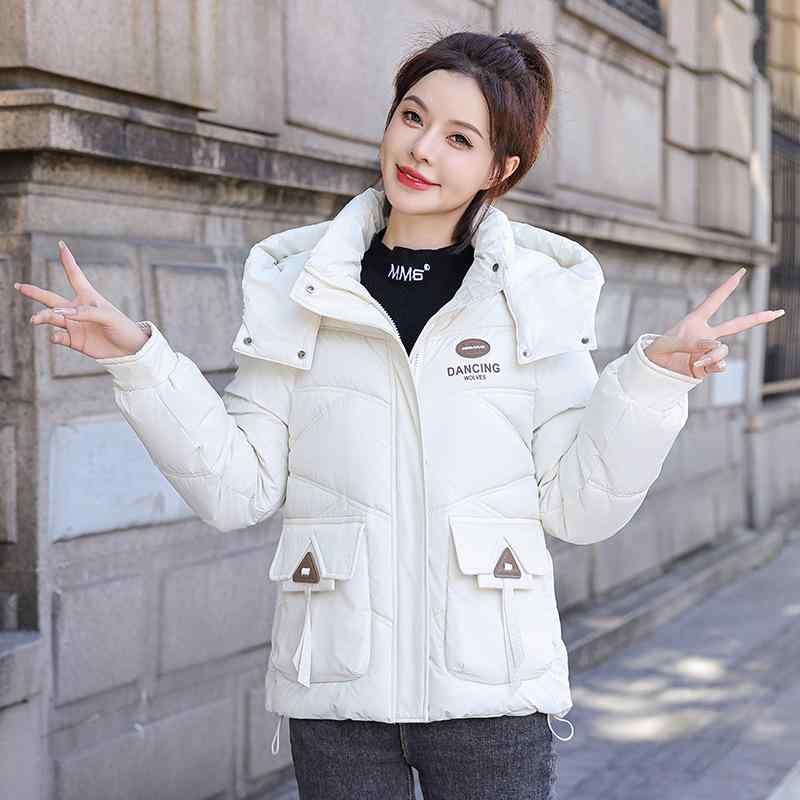 綿入りジャケット レディース 秋冬 韓国風 ゆったり ファッション 取り外し可能 帽子付き コットン 黒 白 ピンク系 緑 カーキ M L XL 2XL 3XL｜イーマイショップ 7,825円