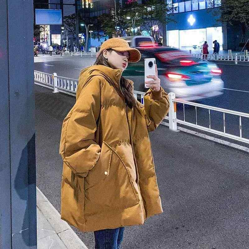 コート レディース 秋冬 中綿入り 暖かい 厚手 ミドル丈 ゆったり フード付き ジャケット ジャンパー ブルゾン アウター カジュアル かわいい 韓国風 ブラック系 イエロー系