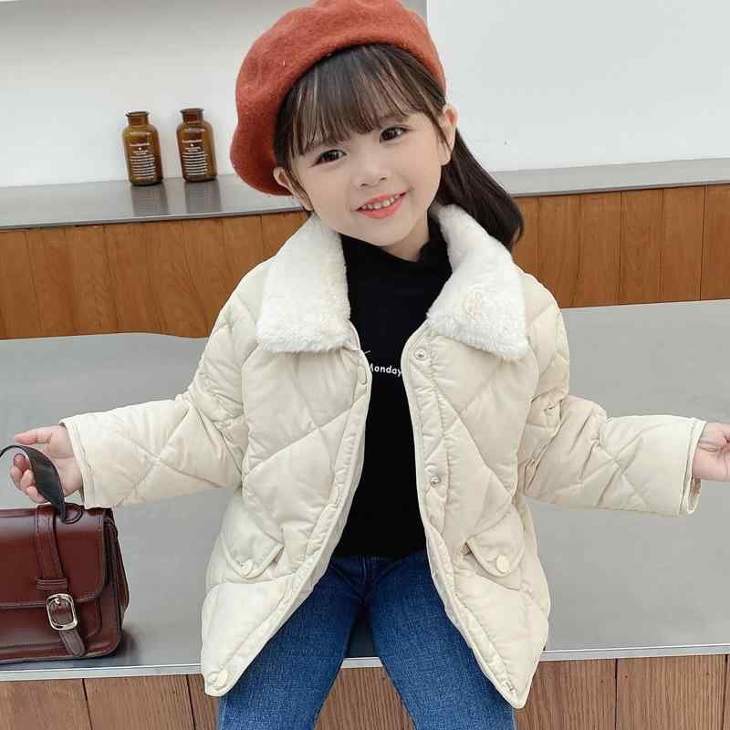子供服 中綿入りジャケット 秋冬 韓国風 ゆったり 子供 男女兼用 菱形 厚手 防寒 アウター コート