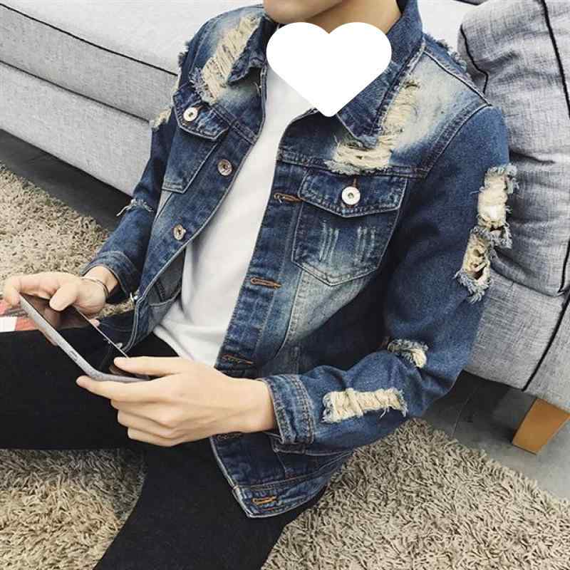 ジャケット 男性用 デニムジャケット ダメージ加工 レトロ ショート丈 スリムフィット Gジャン ブルゾン ジャンパー 秋物 服