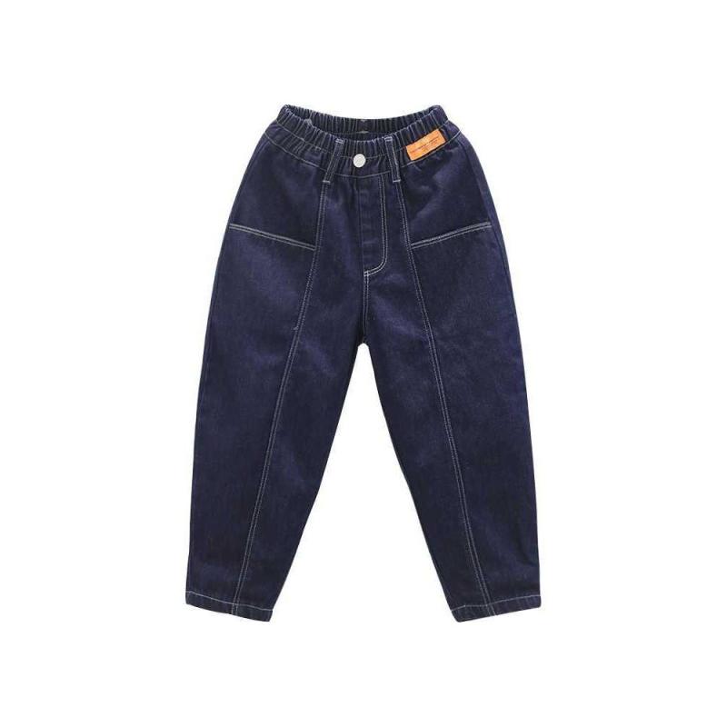 子供用ジーンズ 春秋 長ズボン デニムパンツ 中大童 男の子 ゆったり 伸縮性 ウエストゴム 普段使い 100cm 110cm 120cm 130cm 140cm 150cm 160cm 170cm