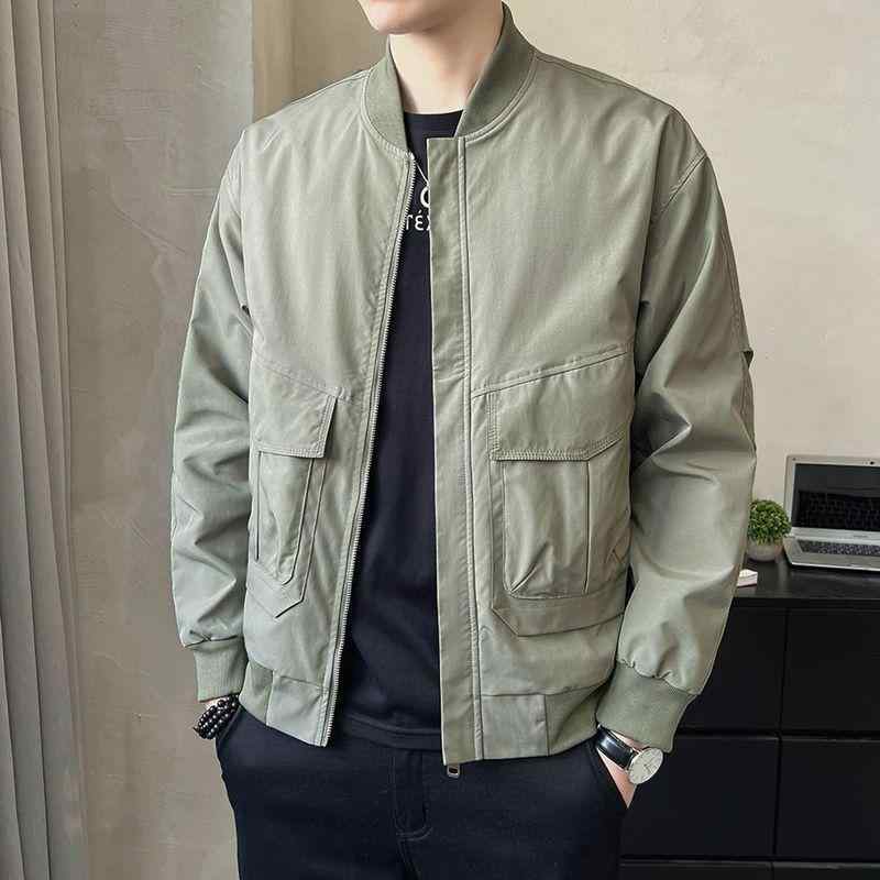 ジャケット 男性用 春秋 韓国風 ブルゾン ジャンパー アウター ミリタリー ワーク S M L XL 2XL 3XL