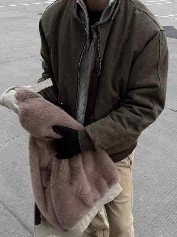 ジャケット メンズ 男性用 中綿入り 防寒着 秋冬 立襟 アウター カジュアル スタイル 無地 黒 グレー カーキ 普段使い ファッション
