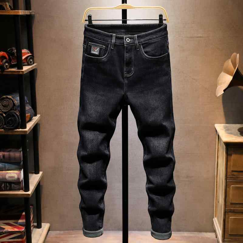 ジーンズ メンズ 男性用 パンツ ボトムス 裏起毛 暖パン ストレッチ 伸縮 黒 デニム ジーパン Gパン ズボン カジュアル スタイル