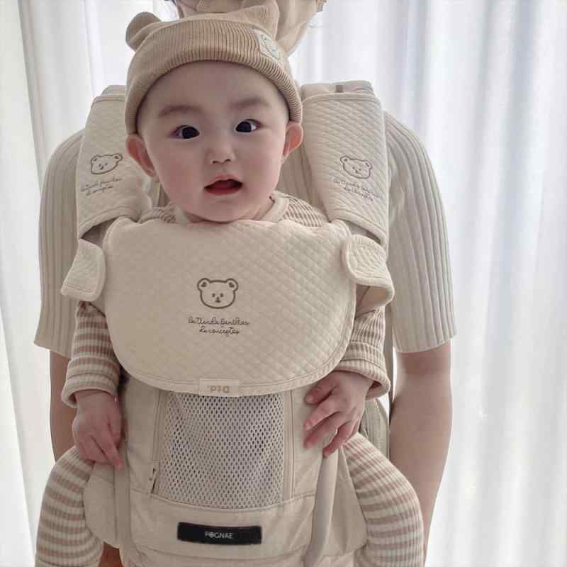 ベビー スタイ よだれかけ コットン ガーゼ チェック柄 赤ちゃん 乳児 新生児 吐き戻し 防止