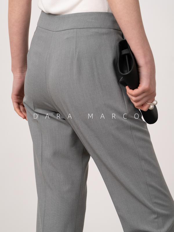 パンツ レディース 小脚パンツ 黒 高腰 羊毛混紡 スラックス 通勤 オフィス カジュアル ヴィンテージ風 レトロ エレガント きれいめ 美脚 秋冬