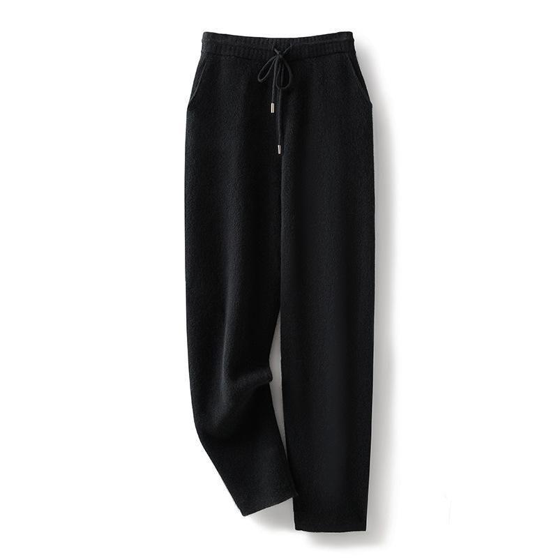 ニットパンツ 男性用 カシミヤ100% カジュアルパンツ ストレート テーパードパンツ ロングパンツ ズボン リラックスパンツ ルームウェア 普段使い ビジネス 紳士 秋冬 無地 S M L XL XXL|イーマイショップ