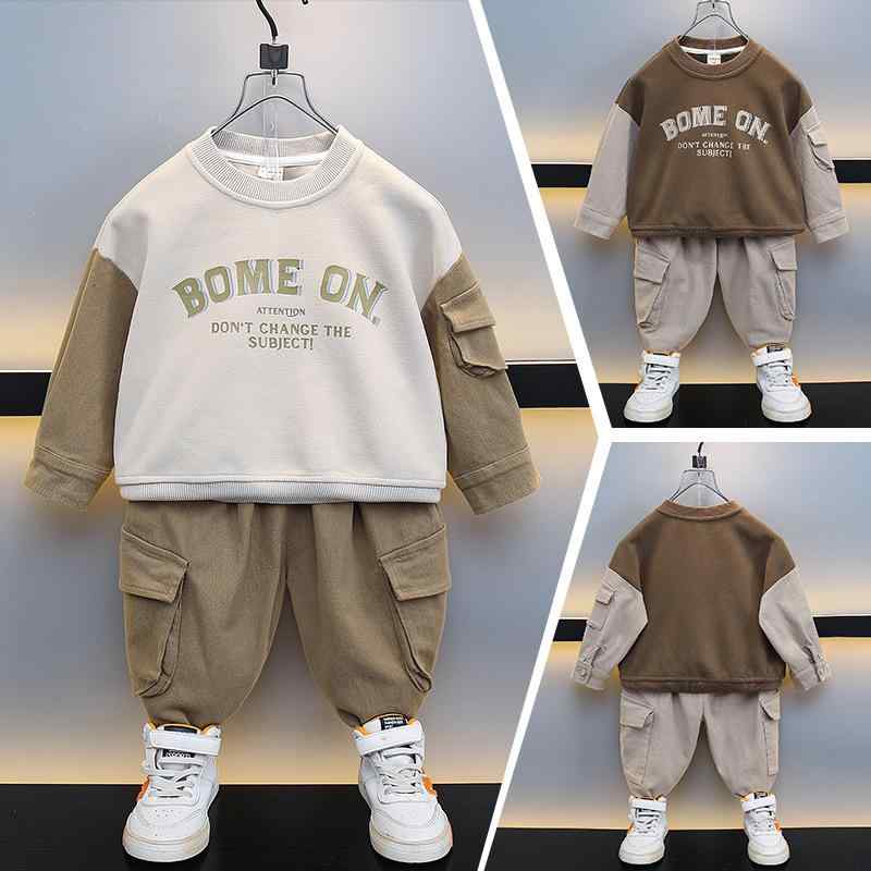 キッズ ボーイズ スウェット 上下セット 春秋 子供服 長袖 トップス パンツ 2点セット おしゃれ かわいい 男の子 幼児 小学生 通園 通学 普段着