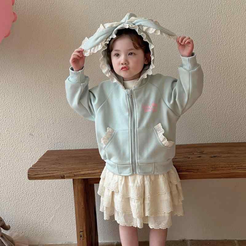 子供服 ジャケット 春秋 キッズ 女の子 パーカー フード付き スウェット ブルゾン ジャンパー アウター 上着 羽織り かわいい カジュアル ガールズ 女児 おしゃれ 普段着 80cm 90cm 100cm 110cm 120cm 130cm