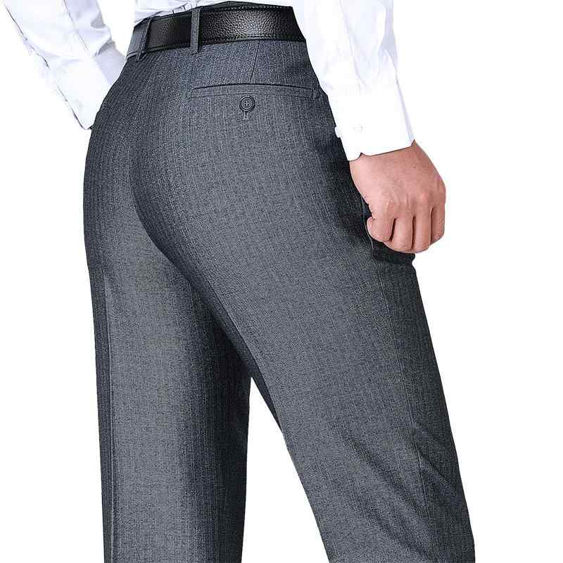 パンツ 男性用 ウール スラックス 厚手 秋冬 ビジネス フォーマル ストレート ズボン 作業着 普段使い 伸縮性 ダークネイビー グレー ブラック