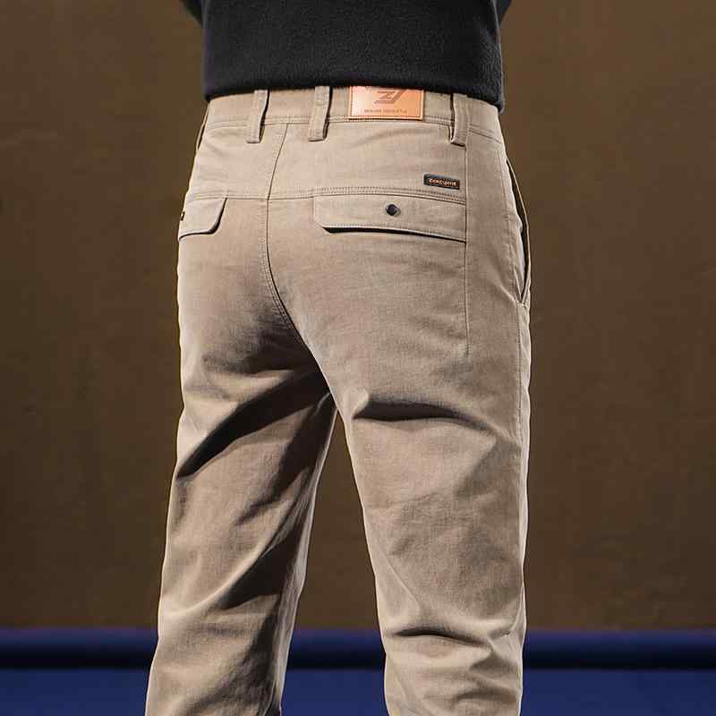 パンツ メンズ 男性用 スラックス 薄手 テーパードパンツ ミドルウエスト カーキ色 タワーグレー 耐摩耗