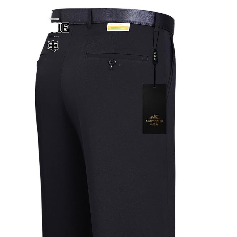 パンツ メンズ 男性用 スラックス 秋冬 厚手 ウールライク ポリエステル 混紡 シニア 紳士 高齢者 向け ハイウエスト ストレート ゆったり 快適 ノンアイロン ビジネス カジュアル 普段使い 仕事着 グレー ブラック系 ネイビー ベージュ