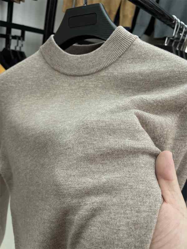 ニット メンズ 男性用 タートルネック ウール セーター トップス インナー あったか 防寒 厚手 スリム