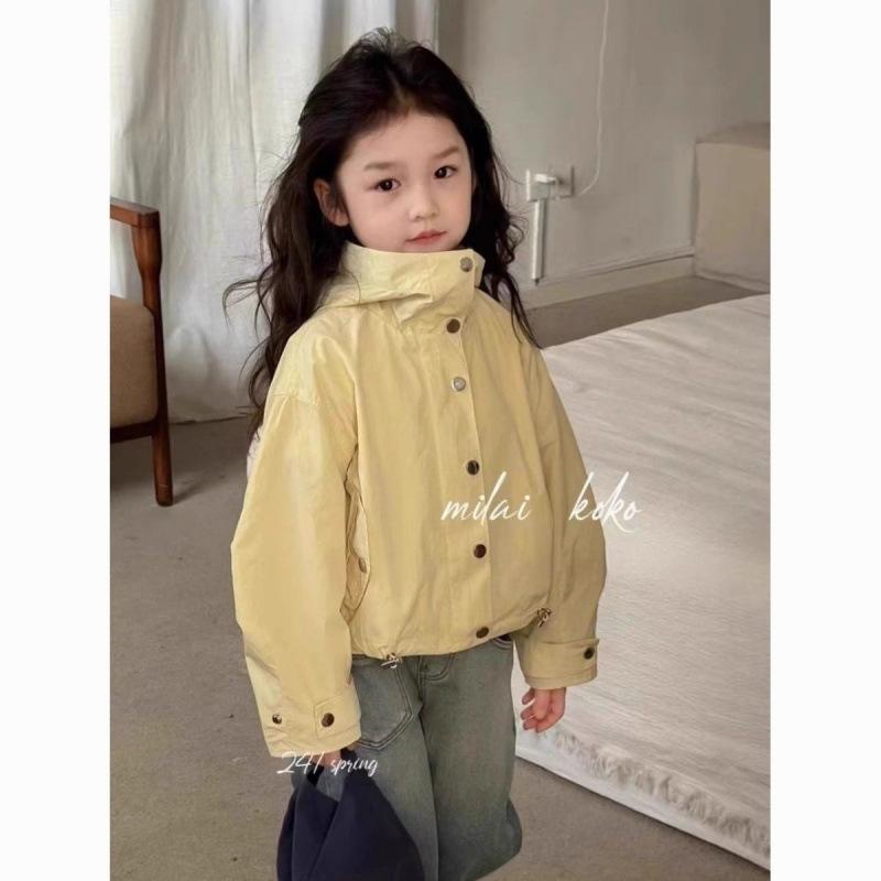 キッズ ガールズ ジャケット 春秋 ブルゾン ジャンパー フード付き 子供服 アウター 普段着 通学 撥水