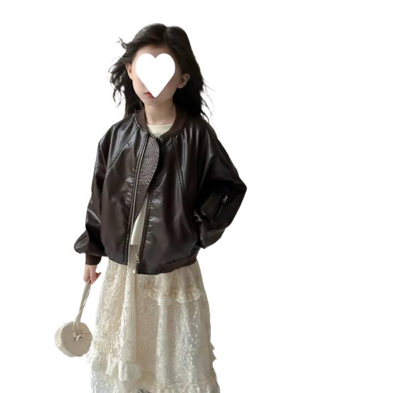 ジャケット キッズ 女の子 ライダースジャケット 春秋 子供服 韓国風 ジャンパー ブルゾン アウター かわいい おしゃれ カッコいい 通学 普段使い