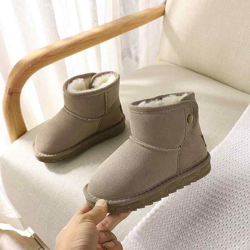 ブーツ キッズ 子供用 雪地靴 本革 防滑 ショートブーツ 暖か 中筒 秋冬 男の子 女の子 幼児 小学生