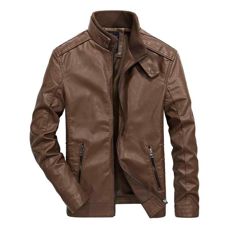 ジャケット 男性用 タイト PUレザー ライダースジャケット 秋冬 カジュアル 深棕色 黒色 浅棕色 青色 緑色