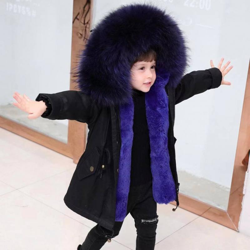 子供服 ジャケット 男女兼用 アウター 冬季 ?帽 取り外し可能 厚手 フェイクレザー コットン 中綿 防寒 韓国風 黒 ブラック グレー ブルー