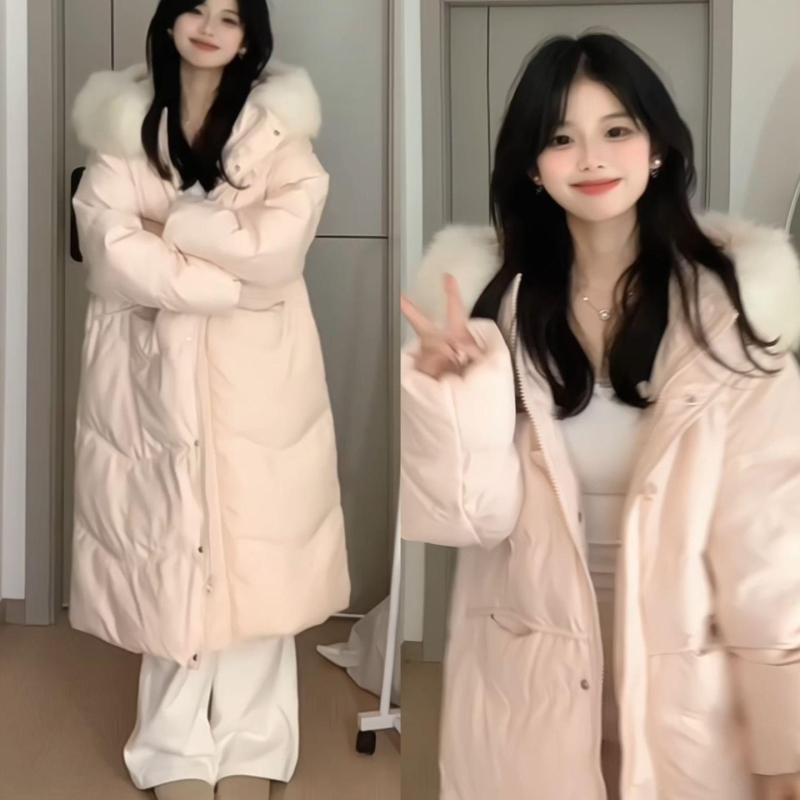 コート レディース 冬 大毛領 フード付き 中綿 ?黄色 ピンク系 ゆったり かわいい アウター 防寒 あったか 暖かい 冷え対策 S M L XL 2XL｜イーマイショップ