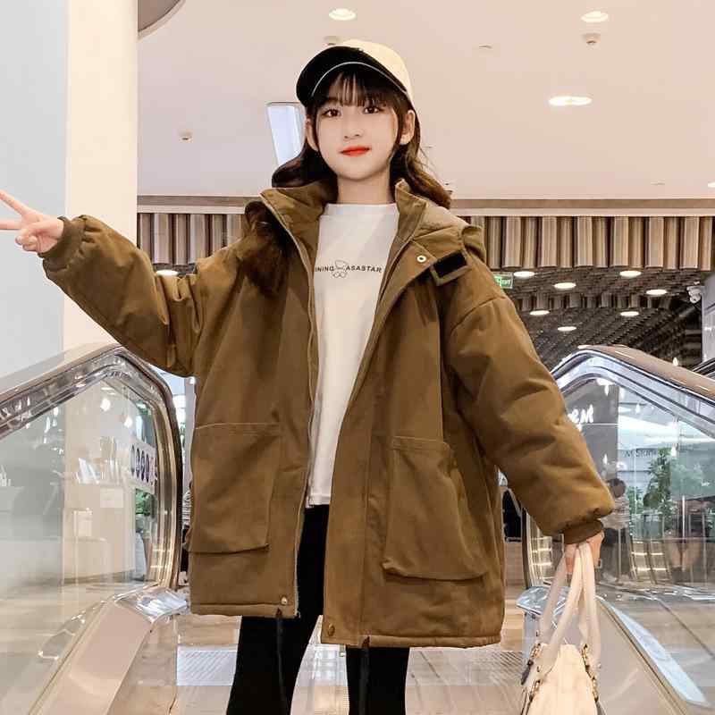 子供服 アウター 女の子 中綿入りジャケット 裏起毛 フード付き ジャンパー 秋冬 厚手 防寒 普段使い 通学着