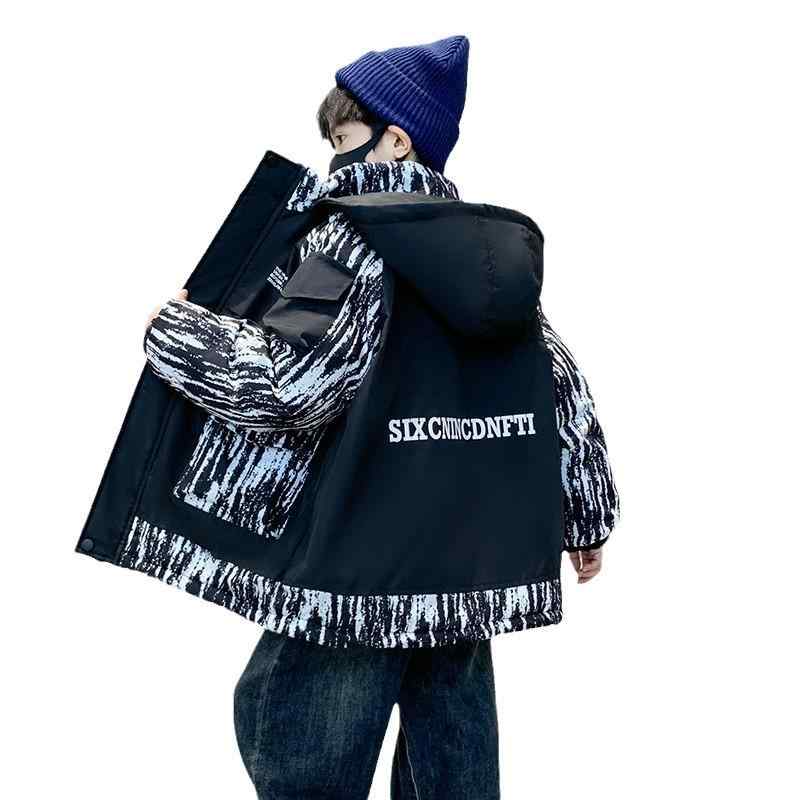 子供服 アウター ジャケット 男の子 裏起毛 厚手 秋冬 中綿 防寒 120cm 130cm 140cm 150cm 160cm 170cm カーキ色 黒色 普段使い お出かけ