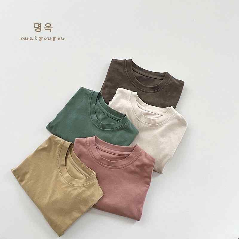 子供服 Tシャツ 五色 ベビー 女児 トップス カットソー 長袖 春秋 純綿100% 丸首 80cm 90cm 100cm 110cm 120cm 130cm グレー 杏色 グリーン ピンク イエロー