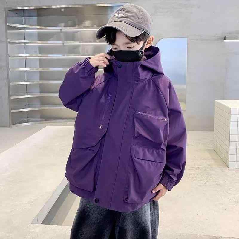 キッズ アウター 春秋 子供服 フード付きジャケット 男の子 ワークスタイル コート スプリングコート 普段使い 通学