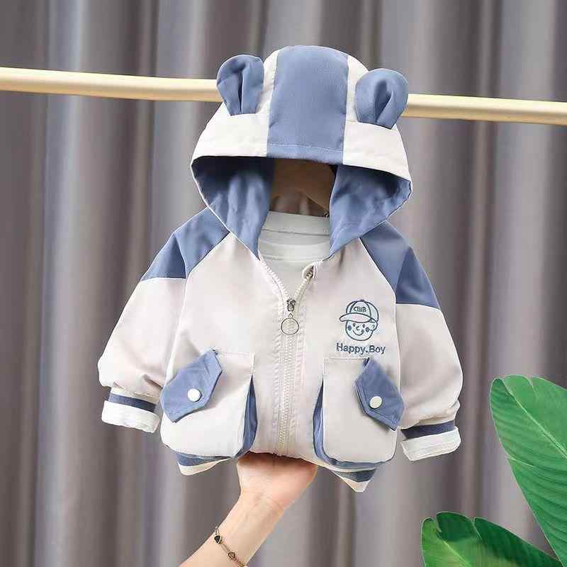キッズ 男の子 ジャケット 秋 春 パーカー フード付き 普段使い カジュアル 80 90 100 110 120 グリーン ブルー