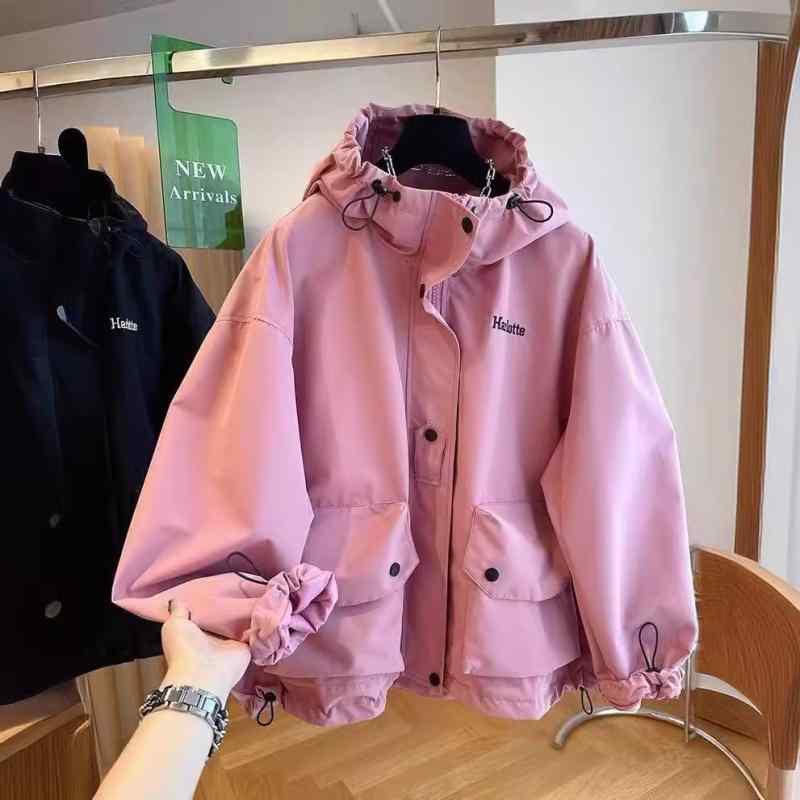 子供服 ジャケット 女の子 春秋 パーカー フード付き ブルゾン ジャンパー 薄手 アウター 普段使い 通学着 ブラック ピンク系