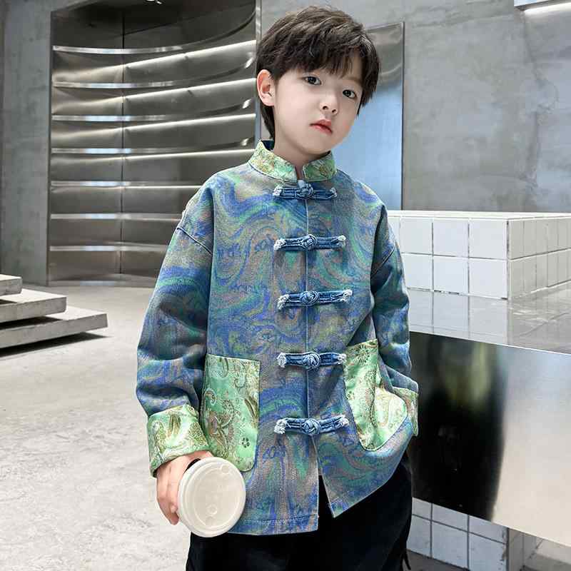 子供服 ジャケット 男の子 デニムジャケット Gジャン 春物 子供用 アウター 迷彩柄 切り替え ブルゾン ジャンパー 長袖 通学着 普段着
