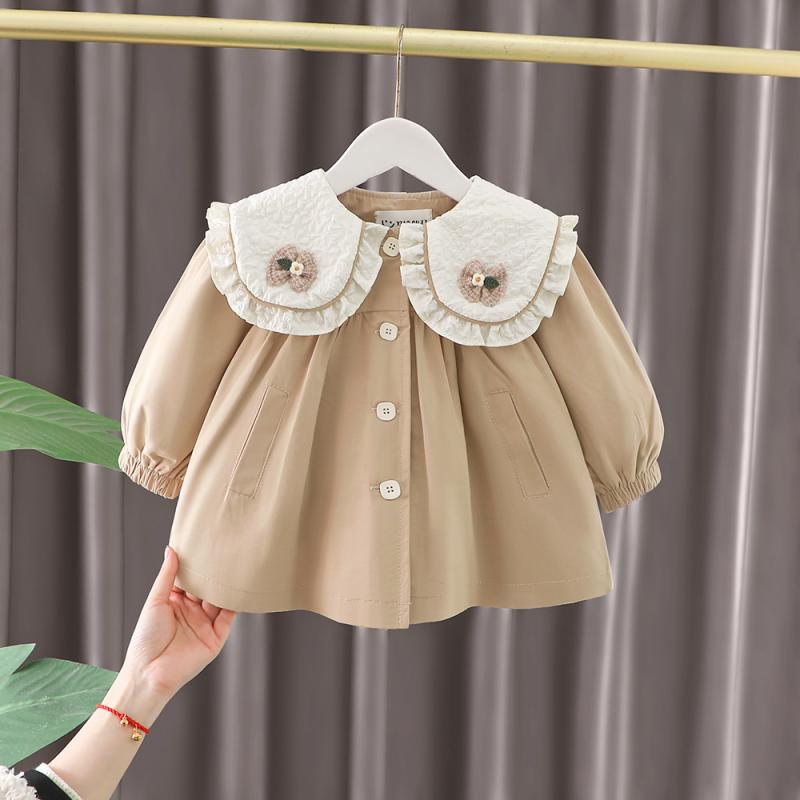 子供服 女の子 スプリングコート かわいい ウサギ耳付き フード付き アウター ジャケット 春秋 綿100% ベビー 幼児 ガールズ 上着 羽織りもの ラウンドネック 80 90 100 110 120cm