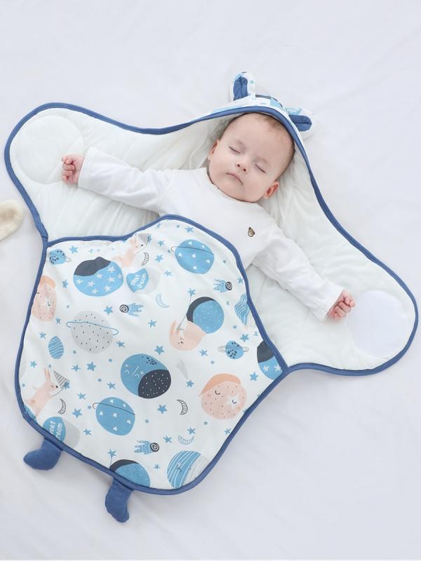 ベビー おくるみ 新生児 春秋冬 綿100% 厚手 赤ちゃん 抱っこふとん 防寒 退院 出産準備 かわいい アニマル 花柄