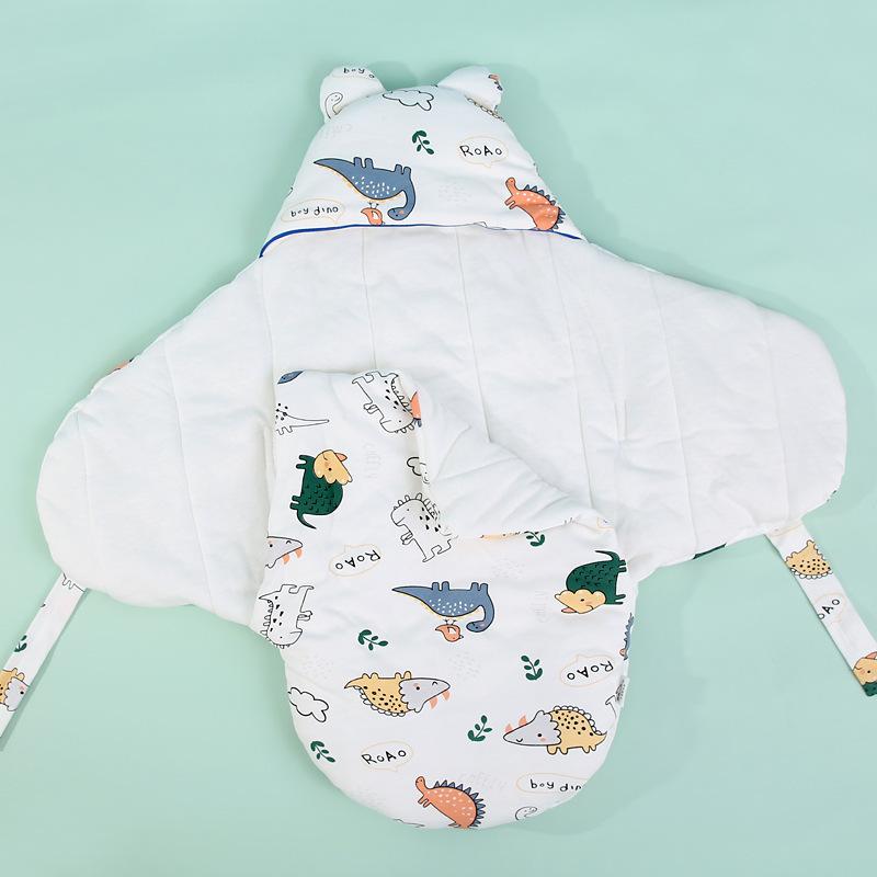 ベビー服 スリーパー 新生児 赤ちゃん 春秋用 コットン 保温 柔らかい おくるみ 寝袋 カワイイ 黄色い牛柄
