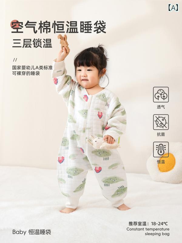 ベビー服 スリーパー 子供用 春秋 夏 冬 恒温 寝袋 赤ちゃん 連体 幼児 A類 コットン