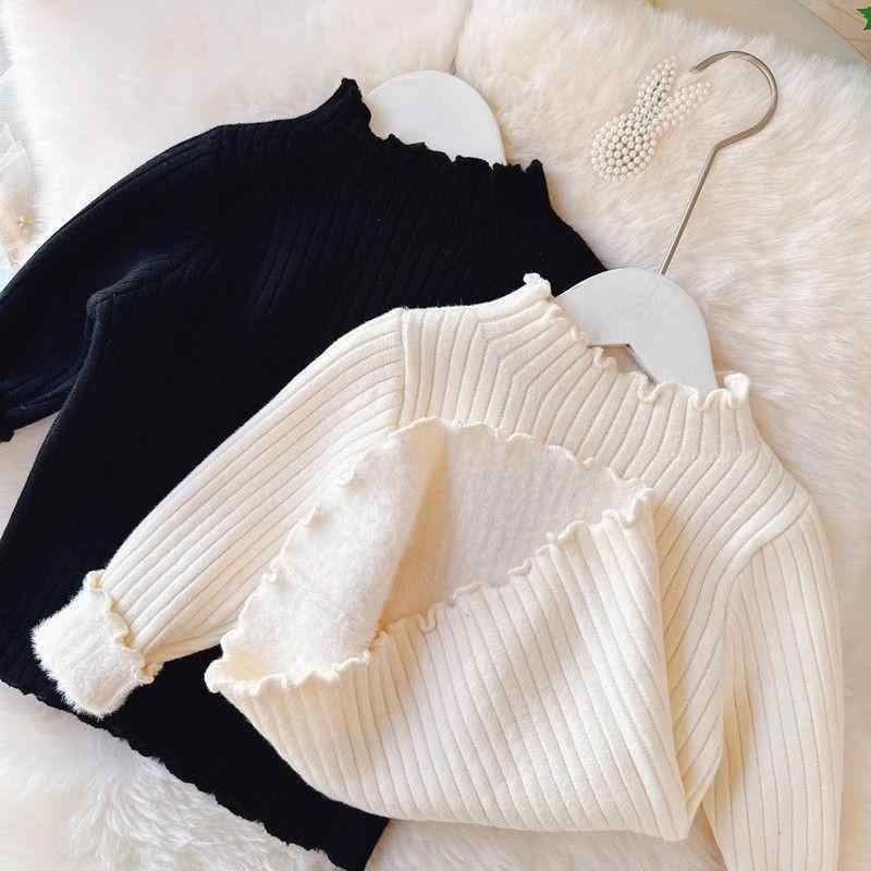 ニット・セーター キッズ 女の子 裏起毛 トップス 韓国風 子供服 ベビー服 厚手 インナー あったか
