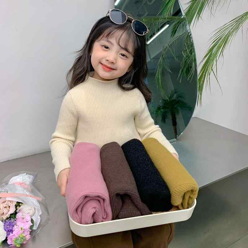 ニット・セーター キッズ 女の子 秋冬 子供服 韓国風 裏起毛 あったか トップス カットソー 長袖 ガールズ 女児 普段着