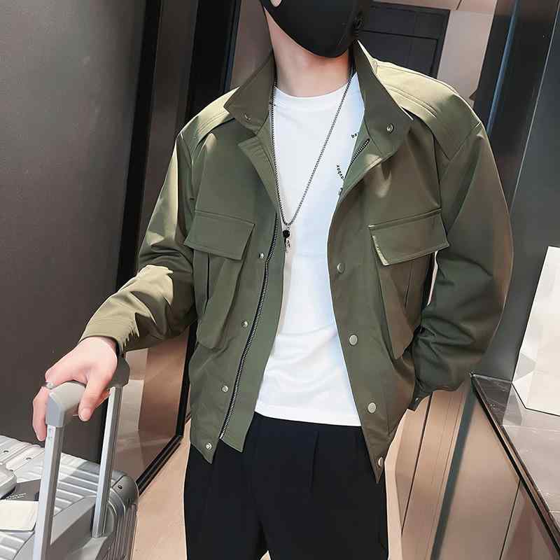 上衣 成人男性用 ヴィンテージ 上衣 秋物 アウター ミリタリー 当たること冷感 耐摩耗 普段使い走り 黒いこと 白いこと カーキ M L XL XXL XXXL