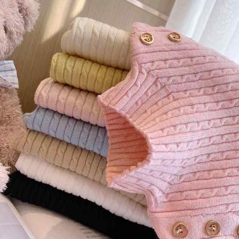 ニット・セーター 女の子 ベビー 子供服 ハーフハイネック 長袖 無地 かわいい ガールズ トップス 秋冬 春秋 ピンク系 ブラック ホワイト ベージュ ブルー イエロー 90cm 100cm 110cm 120cm 130cm 140cm