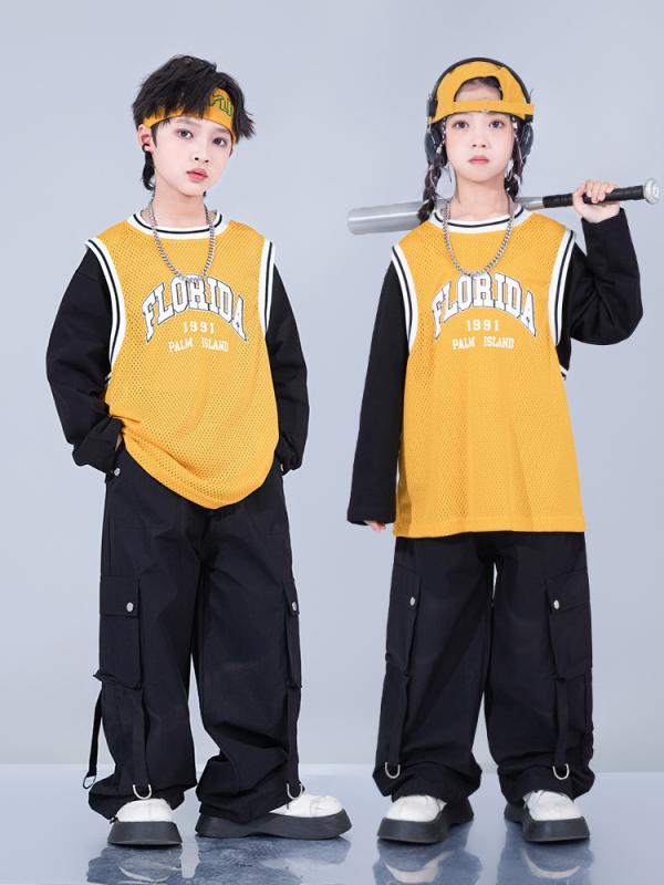 子供服 ダンス衣装 ヒップホップ キッズ 男の子 長袖 トップス パンツ 上下セット ストリートファッション スポーツ 普段使い レッスン着 練習着 春秋