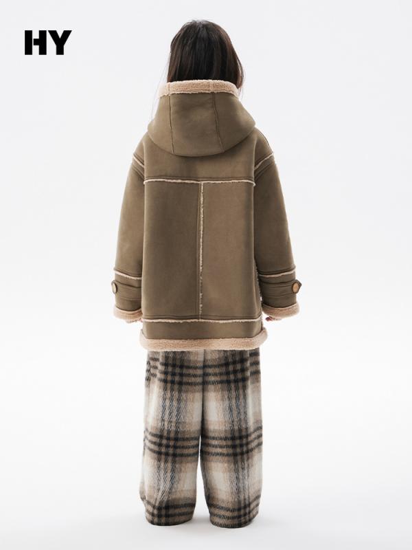 子供服 アウター 女の子 ボアジャケット キッズ 韓国風 フード付き 一体型 中綿 コート 防寒 秋冬 かわいい 暖かい ジャケット 120cm 130cm 140cm 150cm 160cm