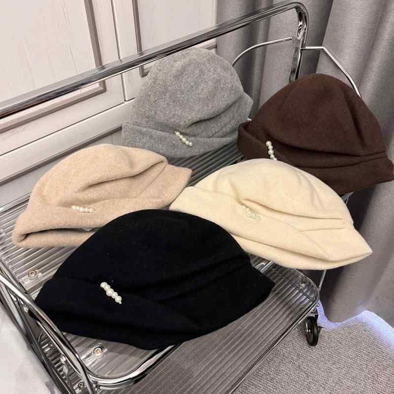 ニット帽 レディース 秋冬 チェーン 大頭 羊毛 帽子 防寒 保温 ニットキャップ ビーニー グレー ブラック ベージュ コーヒー 日韓風