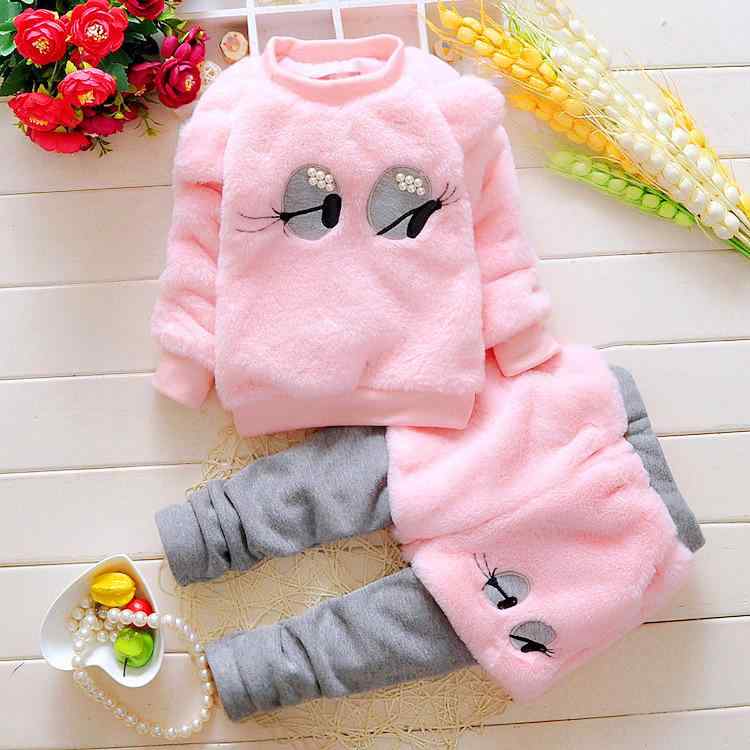 キッズ ガールズ セットアップ 秋冬 長袖 トップス パンツ 上下 2点 セット 裏起毛 暖かい かわいい 幼児 ベビー服 女の子 春秋 防寒 普段着