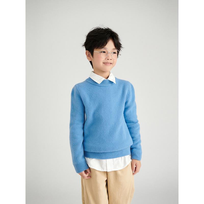 子供服 ニット セーター 秋冬 厚手 ウール混紡 ハイネック プルオーバー トップス カットソー 無地 男の子 女の子 キッズ グレー 緑 ブルー キャメル ピンク 赤 100 110 120 130 140 150 160 170｜イーマイショップ