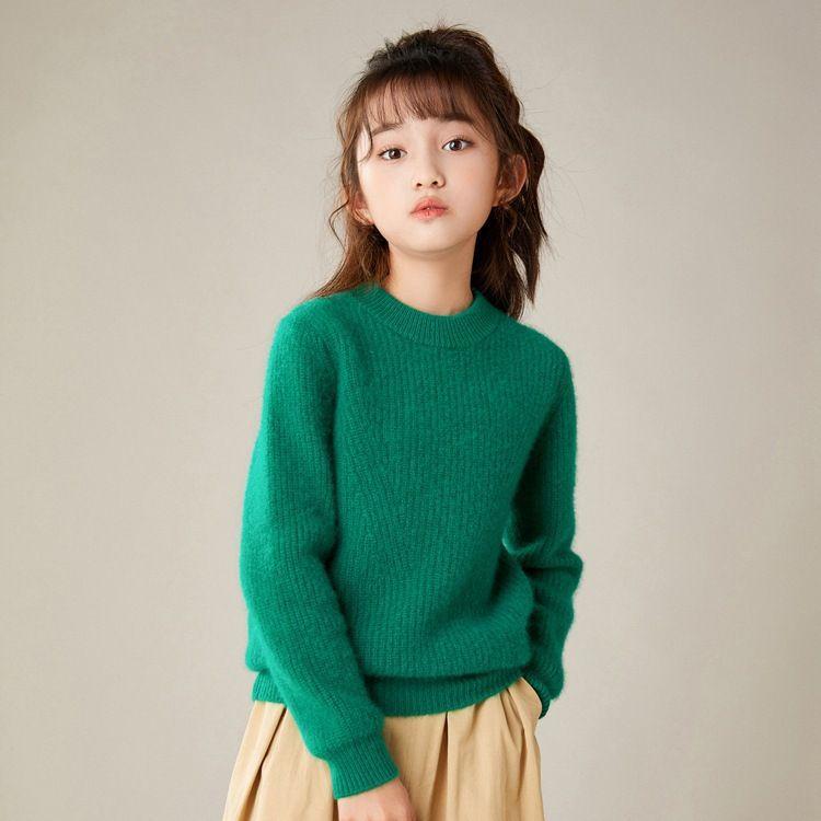 子供服 セーター ハーフハイネック ニット 男女兼用 厚手 ウール 暖かい 秋冬 中厚手 メリノウール 無地 ミドルゲージ トップス 普段着｜イーマイショップ