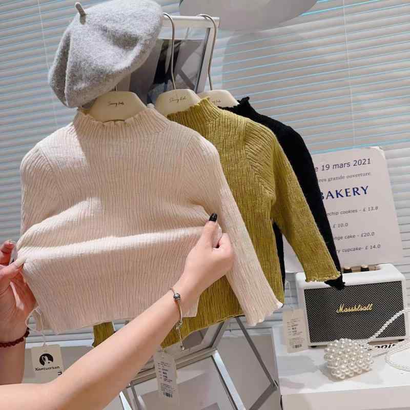 子供 ニット セーター 秋冬 韓国風 高 elastic タートルネック トップス カットソー インナー レイヤード 普段使い かわいい 伸縮性 チクチクしない 柔らかい