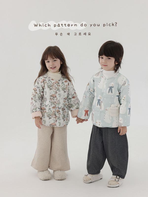 キッズ アウター 北欧風 ベビー 子供 コート おしゃれ着 ポリエステル 総柄 ピンク 90 100 110 120 130