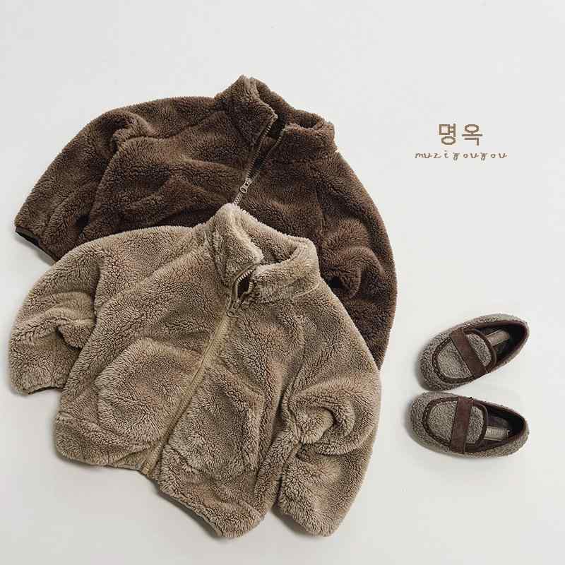 キッズ アウター ジャケット 秋冬 子供 男女兼用 中綿 襟高 防寒 軽量 80cm 90cm 100cm 110cm 120cm 130cm カーキ ブラウン