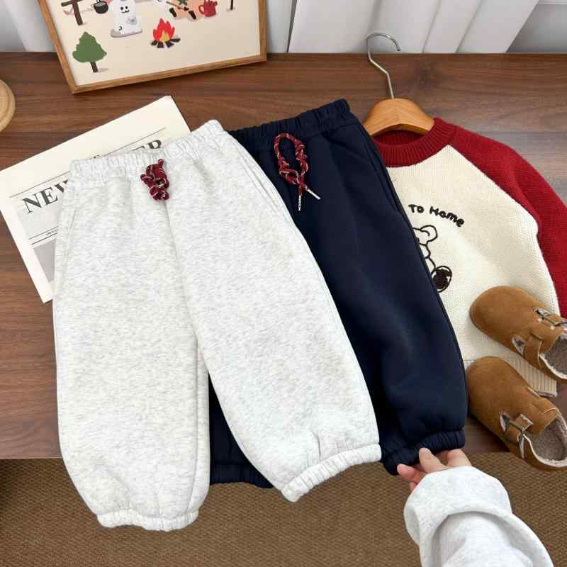 子供用ズボン 男の子 裏起毛パンツ 秋冬 暖かい 子供 羊毛 スウェットパンツ 冬 厚手 ボーイズ 90cm 100cm 110cm 120cm 130cm 140cm 150cm 花灰色 藏青色